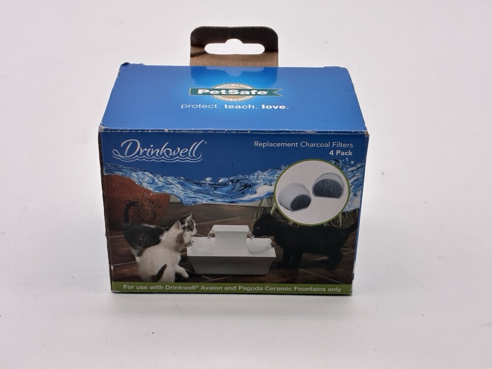 PetSafe Drinkwell Replacement Charcoal Filters 4 Pack Avalon Pagoda Fountain